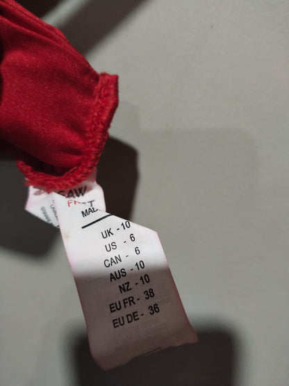 I SAW IT FIRST|M|BUST 13.5|Red Scoop Neck Crop Top