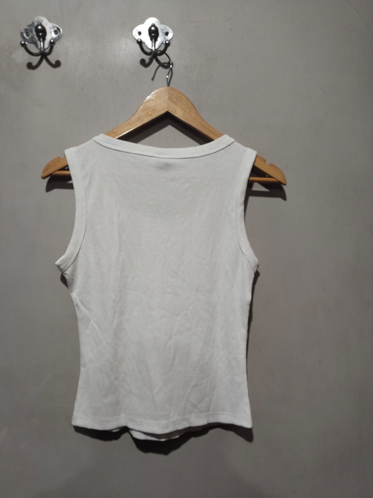 SHEIN |M|BUST 15|White Cotton Rib Tank