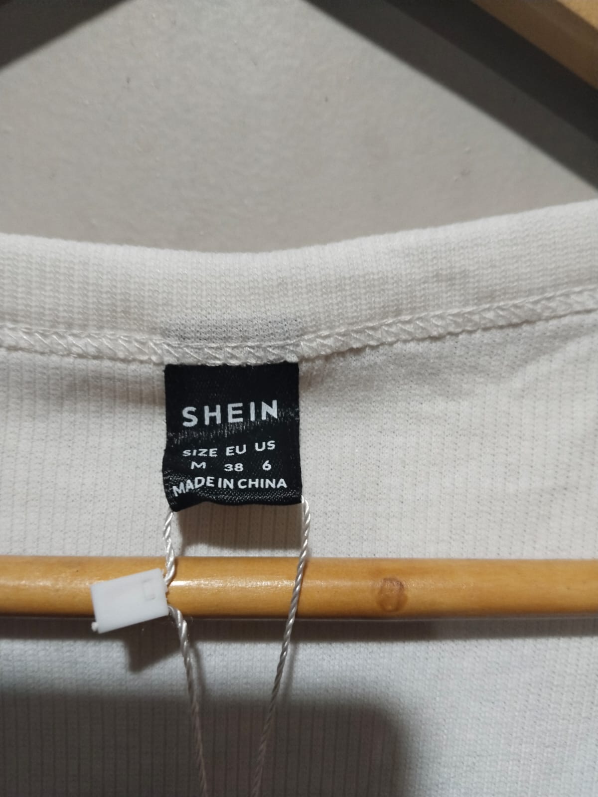 SHEIN |M|BUST 15|White Cotton Rib Tank