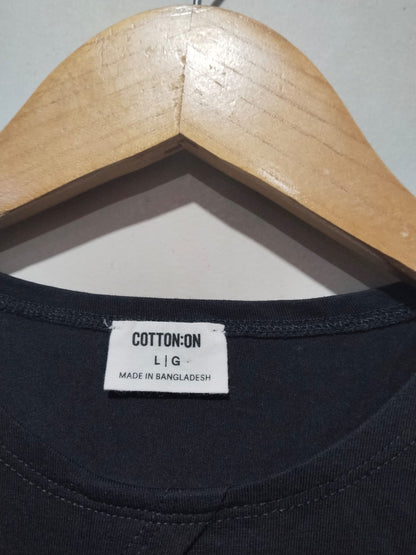 COTTON ON|L|BUST 14|Black Sleeveless Keyhole Top