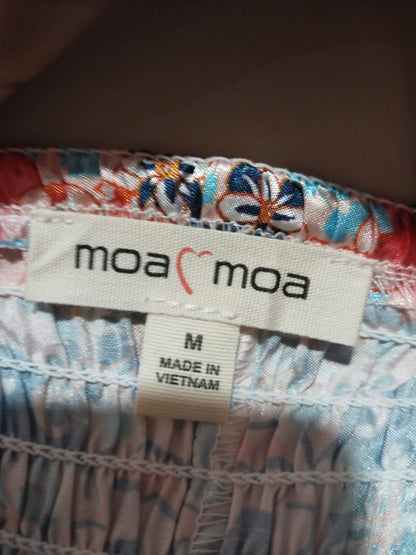 MOA MOA|M|BUST 14.5 ELASTIC|Floral Print Bandana Hem Crop Cami Top
