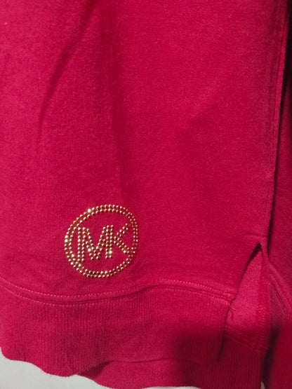 MICHAEL KORS|L|BUST 20.5|Women's Red Pullover Hoodie