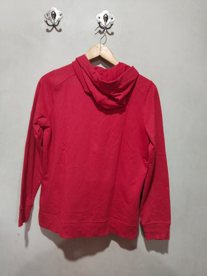 MICHAEL KORS|L|BUST 20.5|Women's Red Pullover Hoodie