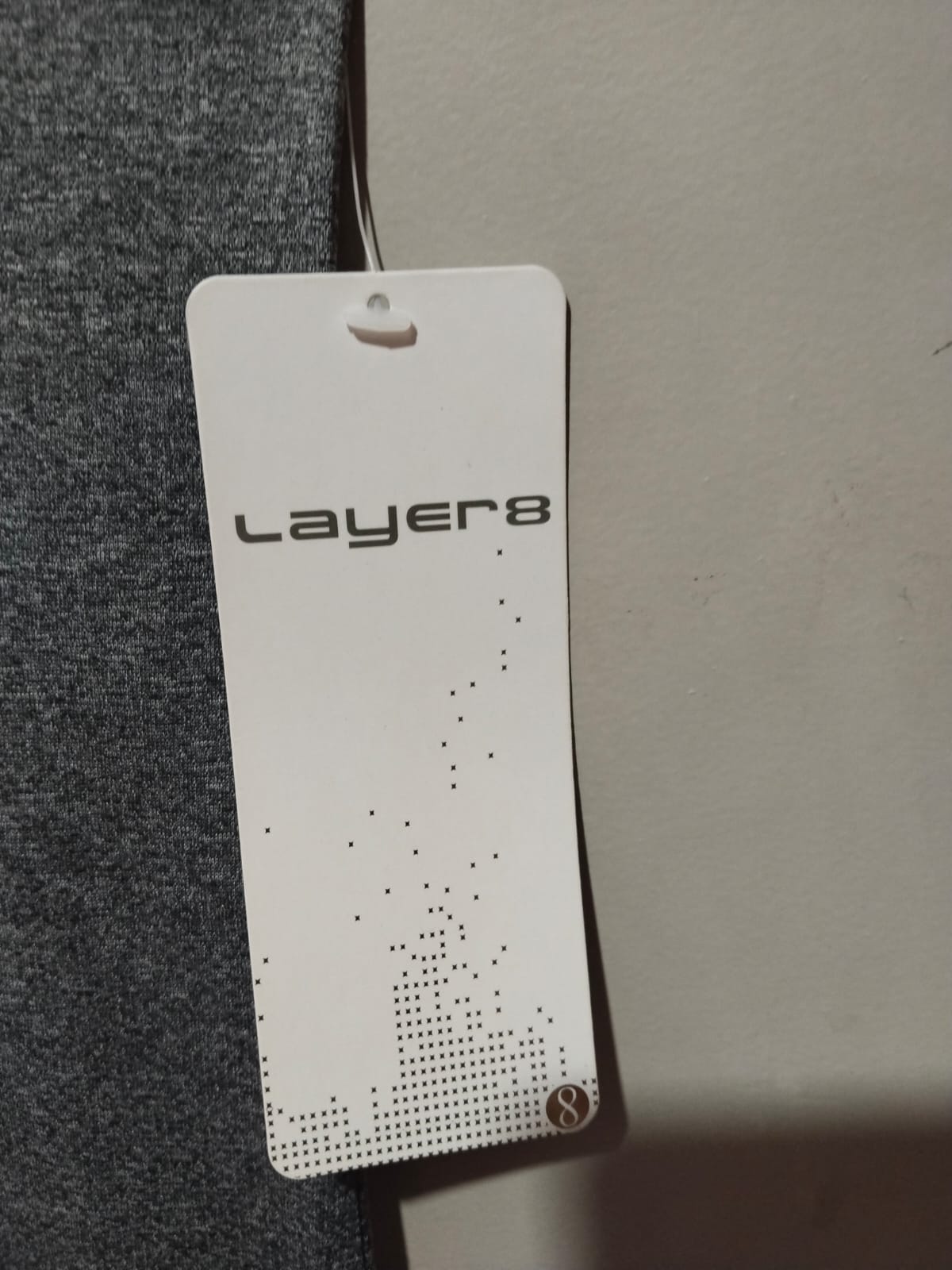 LAYER|L|BUST18.5|Grey Marl Racerback Performance Top