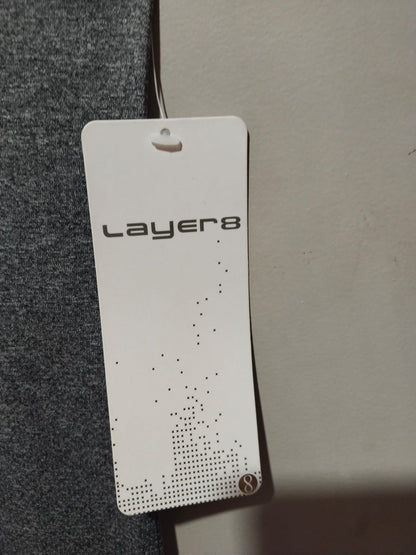 LAYER|L|BUST18.5|Grey Marl Racerback Performance Top