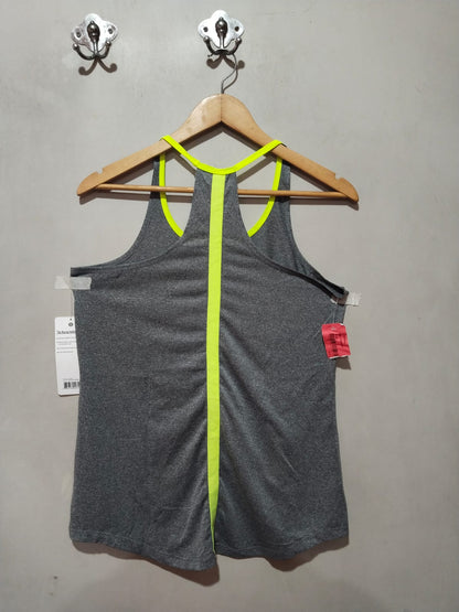 LAYER|L|BUST18.5|Grey Marl Racerback Performance Top