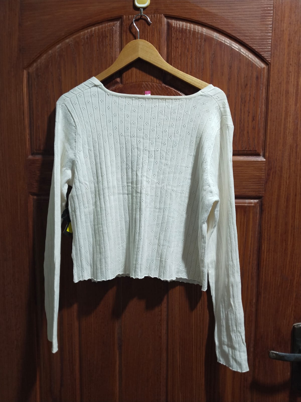 NO BOUNDARIES|XXL|BUST 20|Ribbed Tie-Front Cropped Cardigan