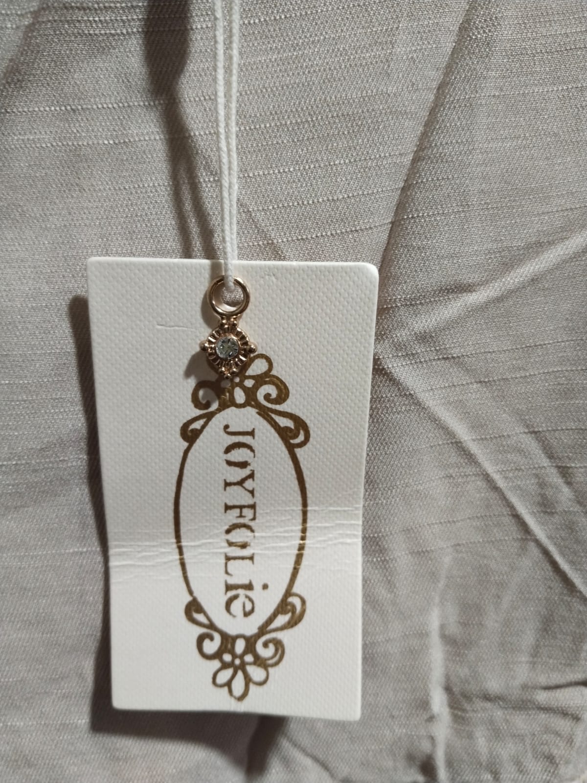 JOYFOLIE|M|BUST 17| C3| Beige Maxi Dress With Lace Trim