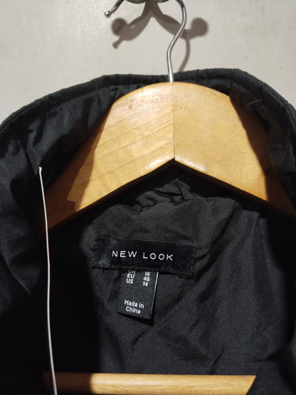 NEW LOOK|XL|BUST 27|Oversized Wave Quilted Jacket - Black