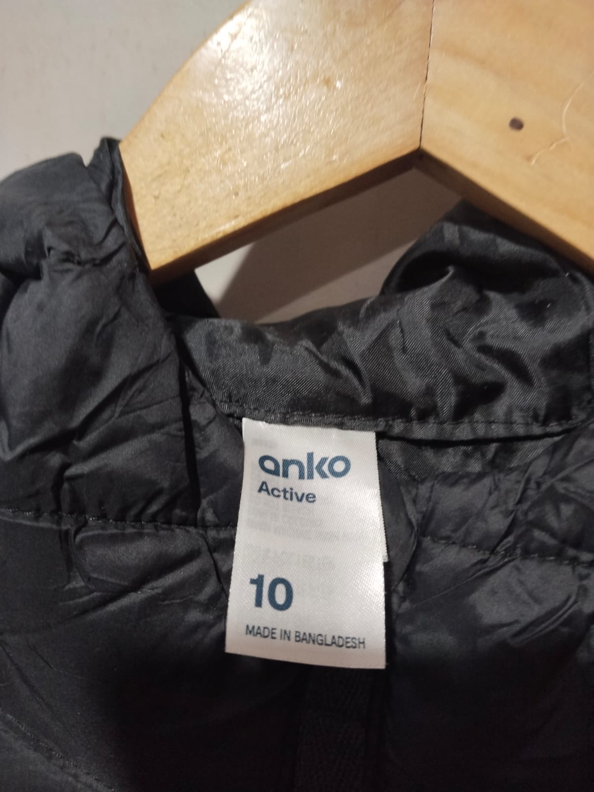 ANKO ACTIVE|M|BUST 19|Black long quilted puffer coat with hood