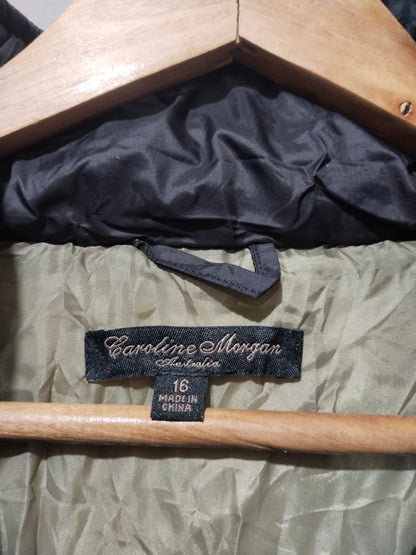 CAROLINE MORGAN|XL|BUST 23|Black Lightweight Padded Mid Length Jacket