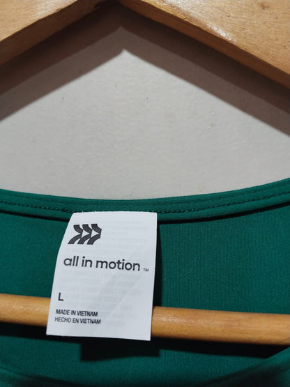 ALL IN MOTION|L|BUST 17.5|The Hightech Tapered T in Green