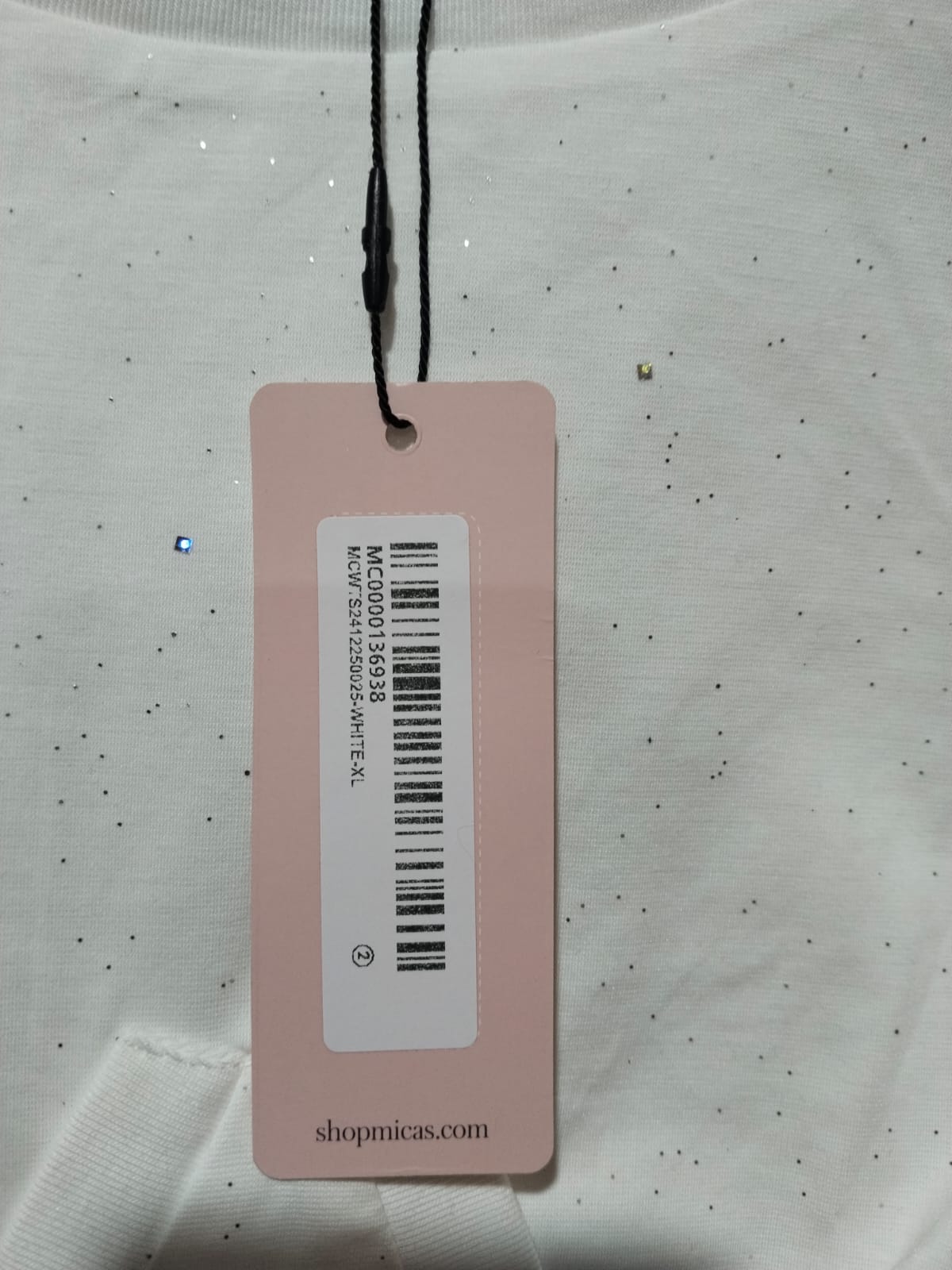 MICAS|XL|BUST 18|Rhinestone Ruched Short Sleeve T-Shirt