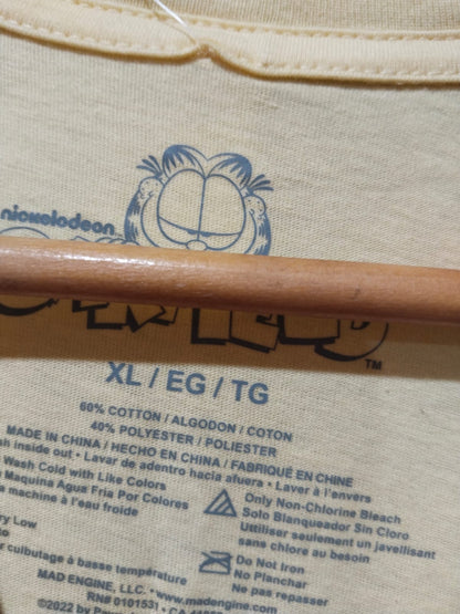 FOREVER21|XL|BUST 21.5|Yellow Applique Boxy Fit T-shirt