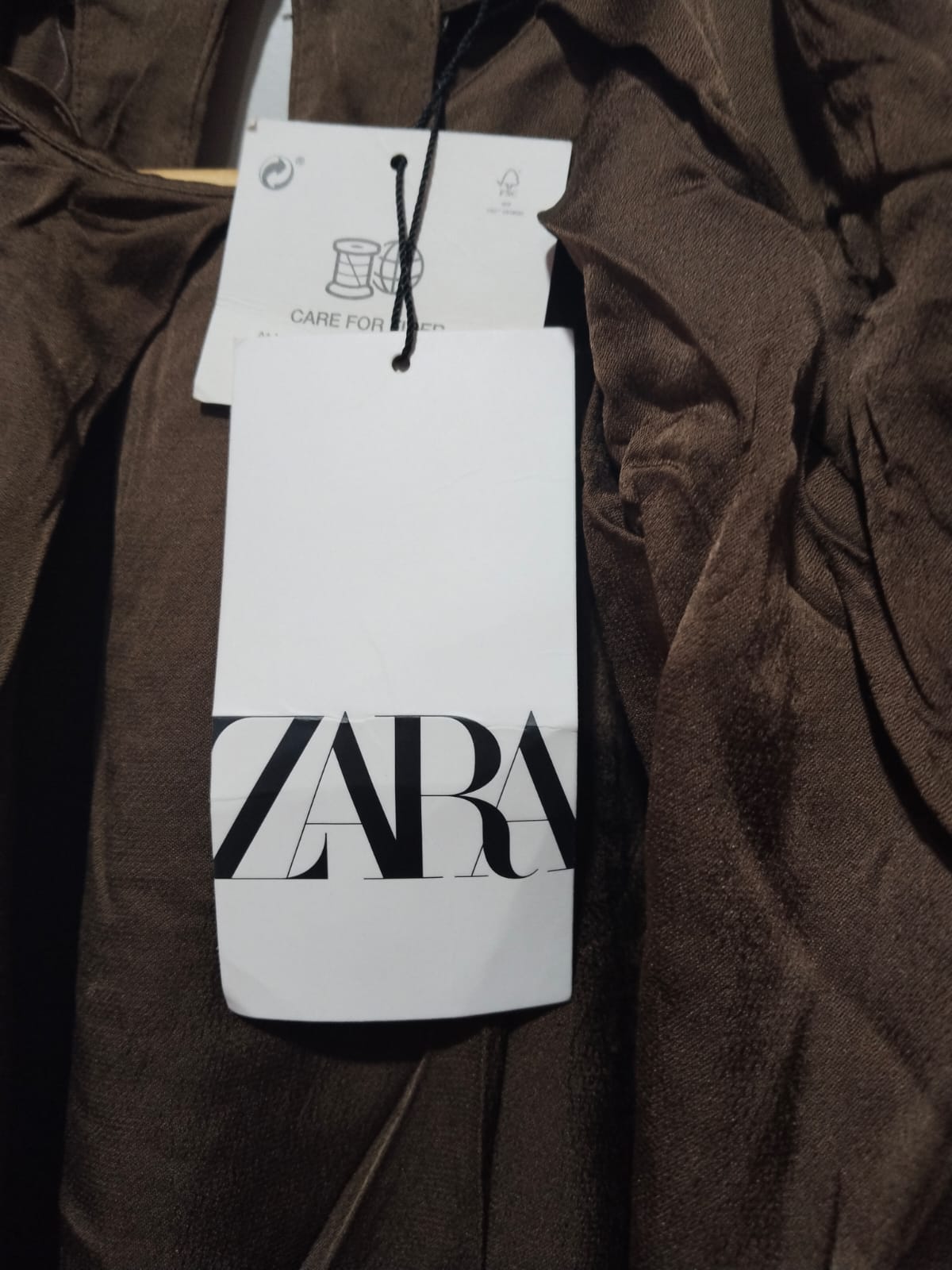 ZARA |S |BUST 20|Pleated Satin Bodysuit