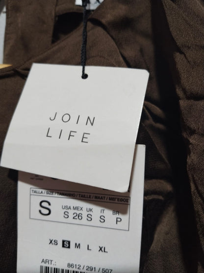 ZARA |S |BUST 20|Pleated Satin Bodysuit