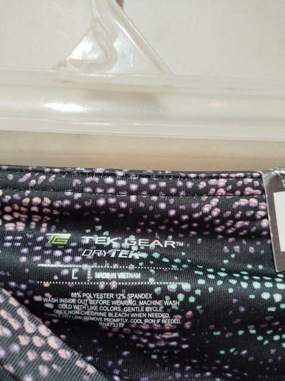 TEK GEAR |L|WAIST 30|Mixed Animal Print Black & Pink Sports Leggings