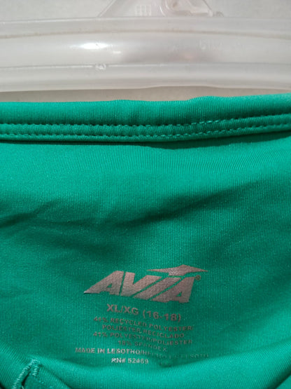 AVIA|XL|WAIST 32|Teal Green High Waisted PowerSoft Capri Legging