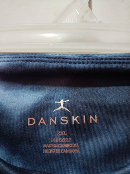DANSKIN|XXL|WAIST 36|Super Soft Navy Blue Camo Wash 7/8 Legging