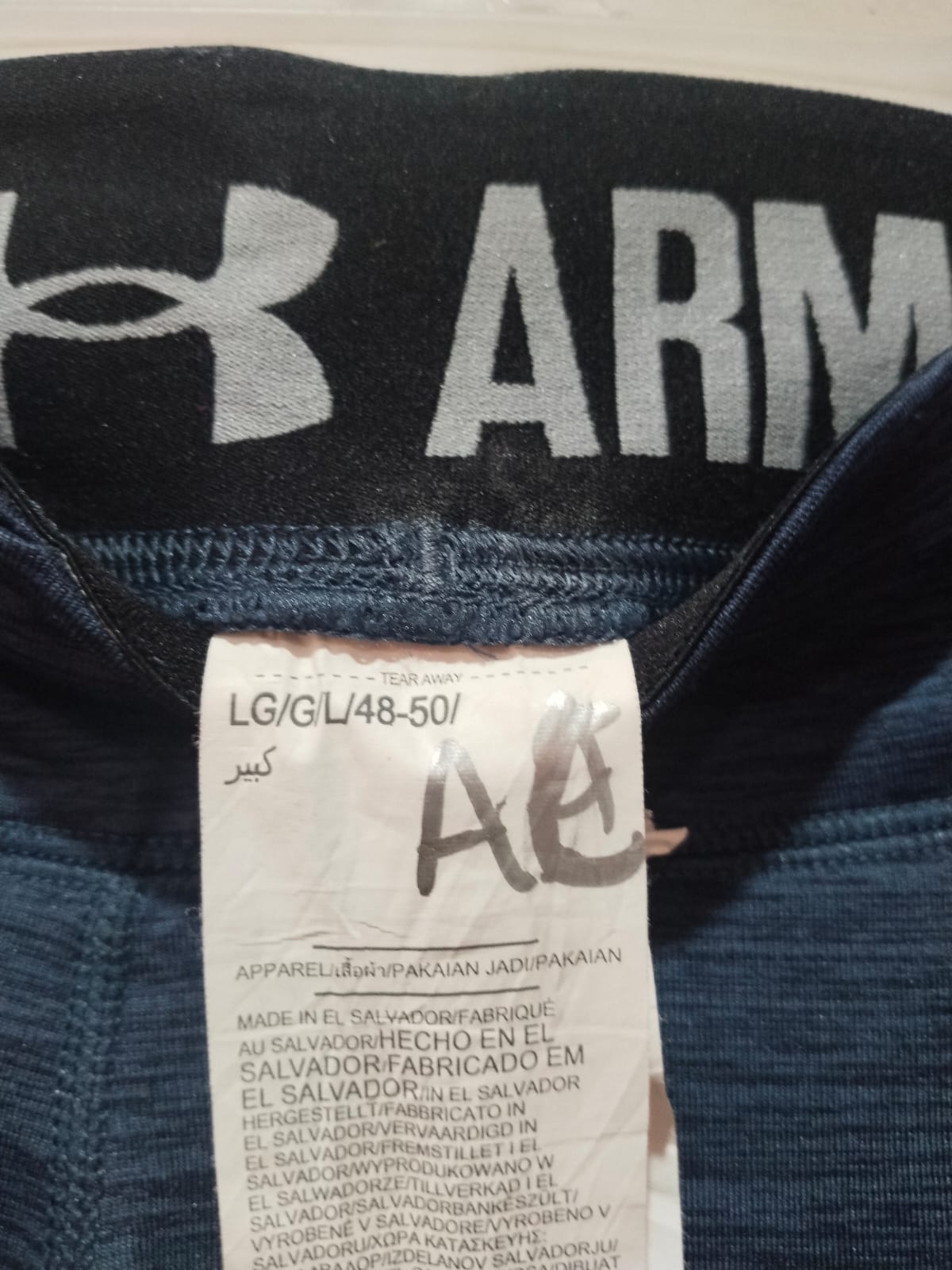 UNDER ARMOUR|L|WAIST 30| Navy Blue Hot Pink Insert Space Dye Athletic Pants