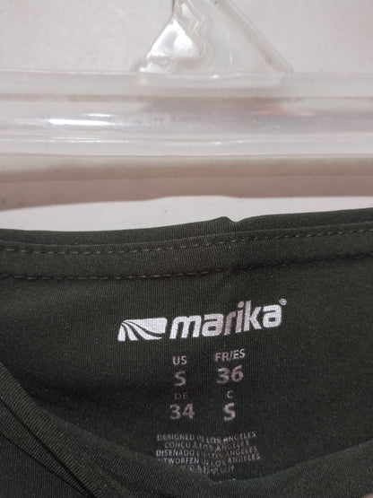 MARIKA|S|WAIST 26|Dark Green Seamless High Waist Gym Leggings