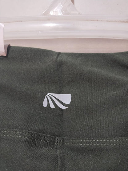 MARIKA|S|WAIST 26|Dark Green Seamless High Waist Gym Leggings