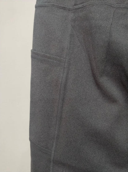 REEBOK|L|WAIST 30|Reebok Black Capri Leggings Women's with Stretch and Side Pockets