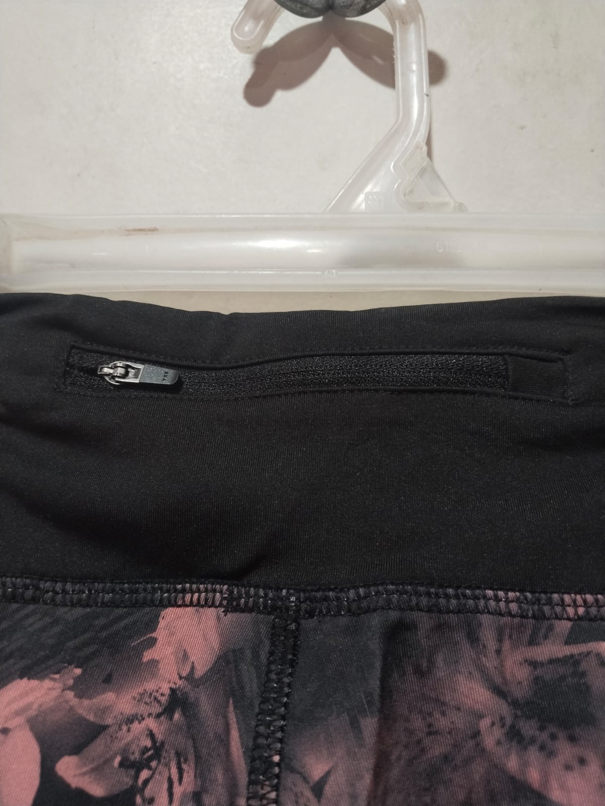 CRIVIT|S|WAIST 26|Black and Pink Floral Print High-Waisted Athletic Leggings