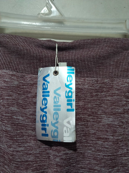 VALLEY GIRL|M|WAIST 24|Purple Seamless Knit Leggings