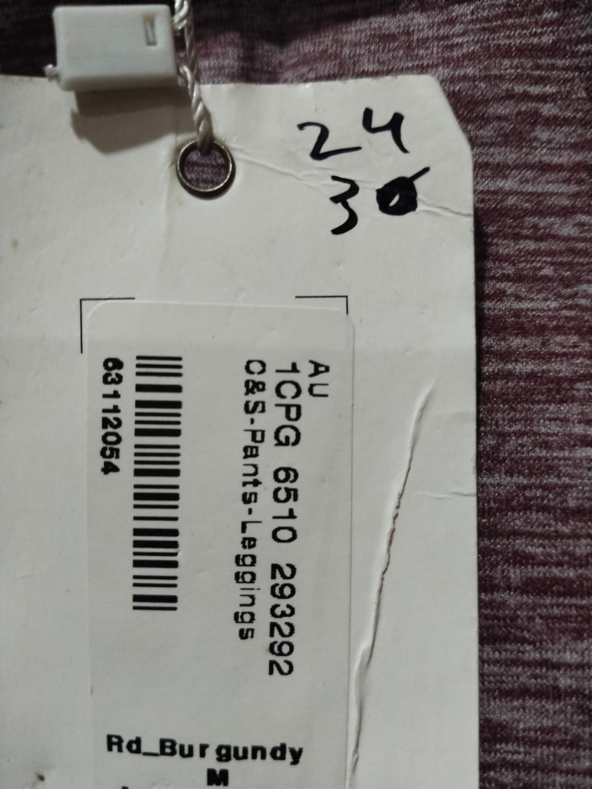 VALLEY GIRL|M|WAIST 24|Purple Seamless Knit Leggings