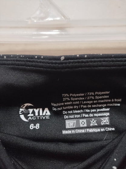 ZYIA ACTIVE |S|WAIST 26|Black Reflective Pocket Light n Tight Hi-Rise 7/8 Leggings