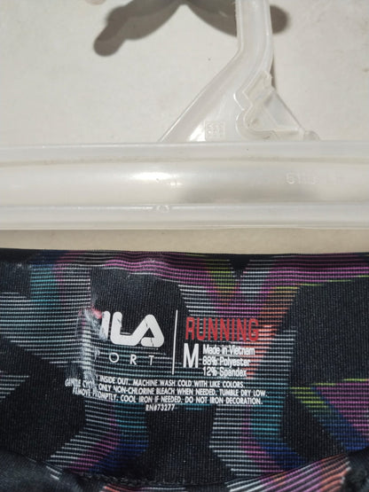 FILA SPORT |M|WAIST 32|Abstract Stars Stretch Running Leggings