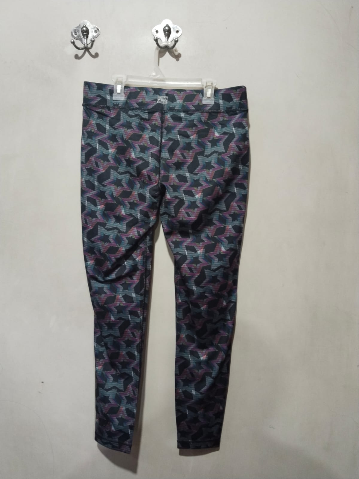 FILA SPORT |M|WAIST 32|Abstract Stars Stretch Running Leggings