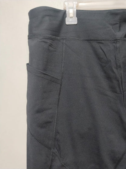 AVIA|XXL|WAIST 36|Women's high-waisted active capri leggings with side pockets