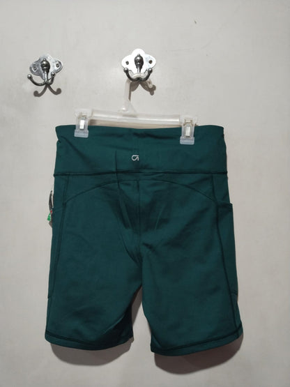GAPFIT|M|WAIST 29|Women's Compression Shorts in Dark Green with Pockets