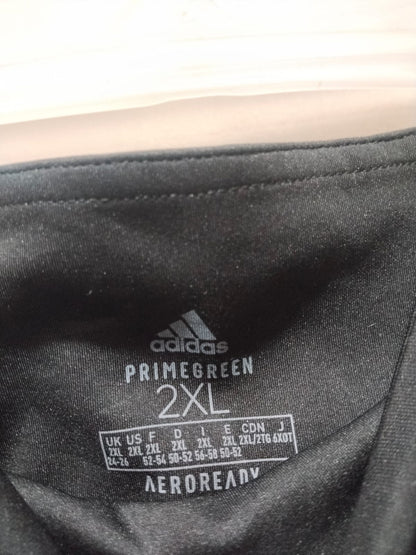 ADIDAS|XXL|WAIST 38|Women's Black High-Waisted 3-Stripes Biker Shorts