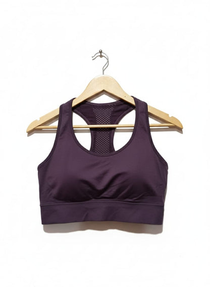 ANKO |L/XL|BUST 15|Plum Purple Moisture-Wicking Yoga Crop Top