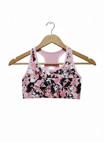 NIKE|S|BUST 12|Girls' Swoosh All Over Print Reversible Sports Bra