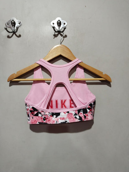 NIKE|S|BUST 12|Girls' Swoosh All Over Print Reversible Sports Bra