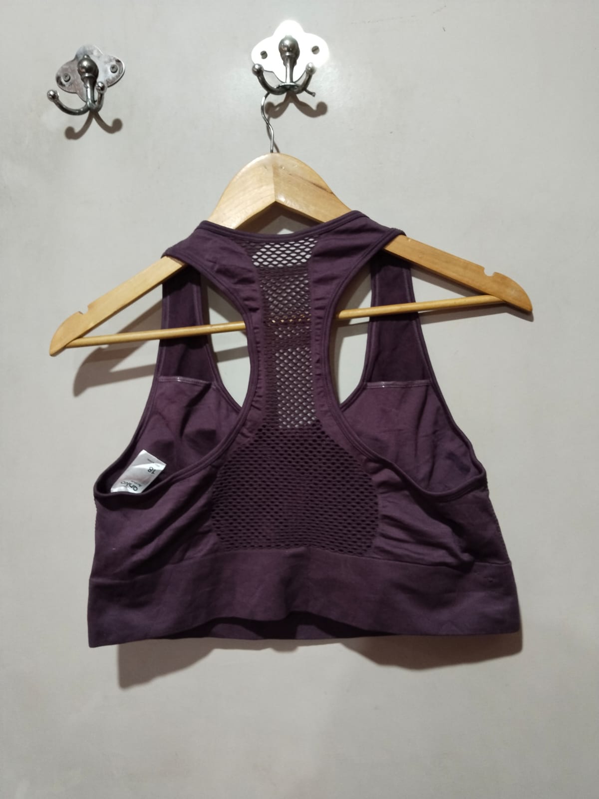 ANKO |L/XL|BUST 15|Plum Purple Moisture-Wicking Yoga Crop Top