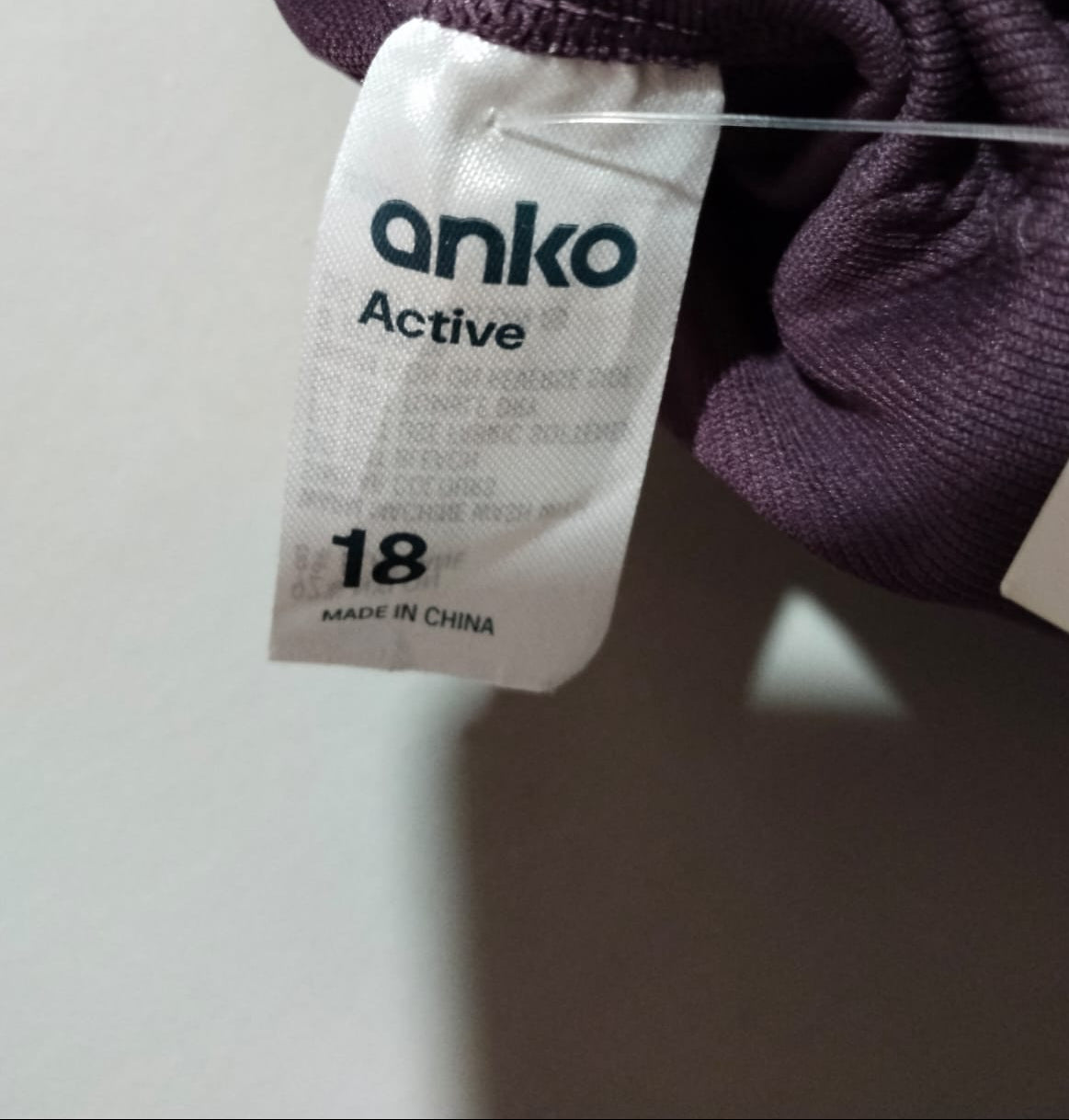 ANKO |L/XL|BUST 15|Plum Purple Moisture-Wicking Yoga Crop Top