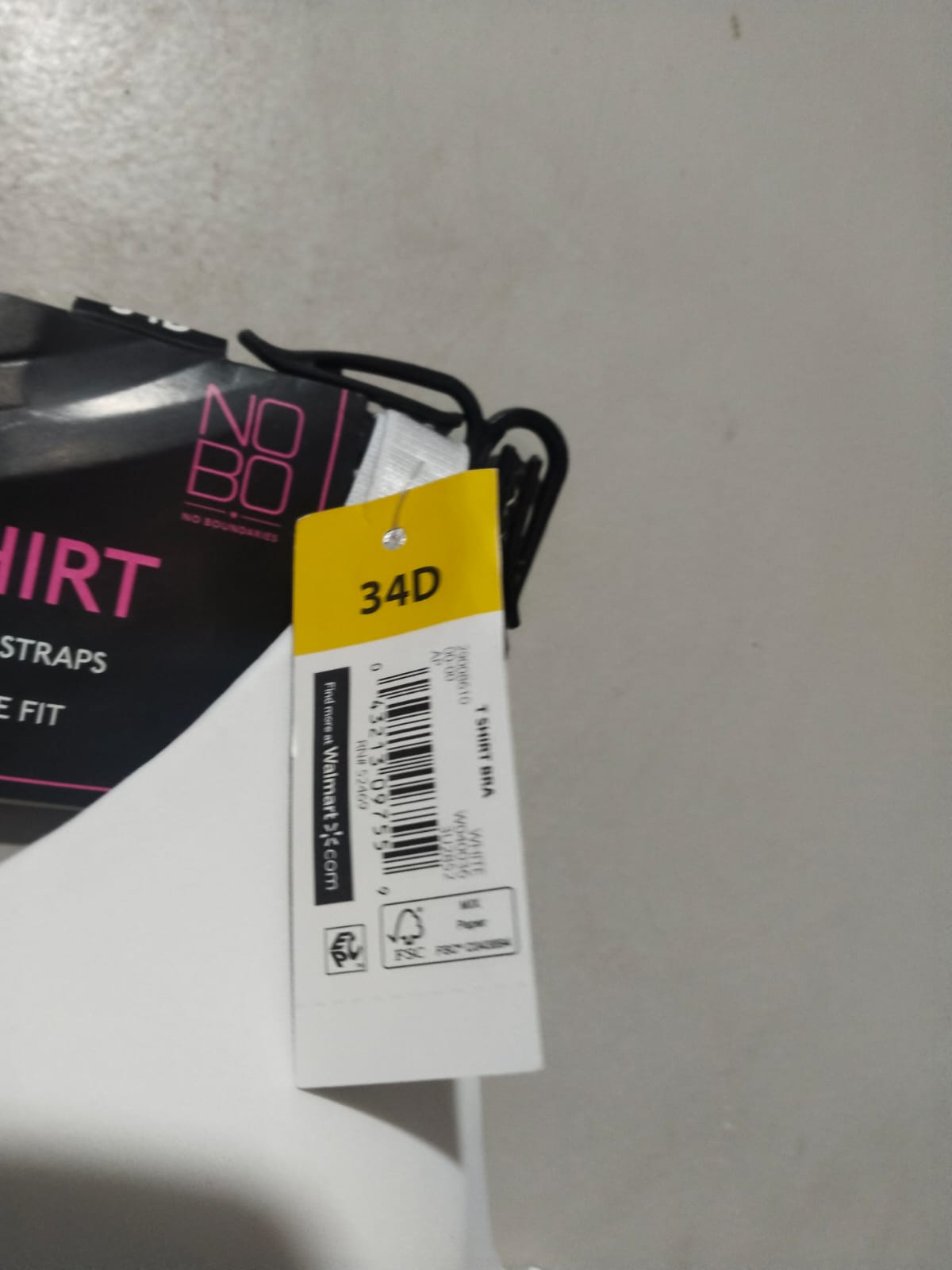 NO BOUNDARIES|34D|Basic White Everyday Wired Bra