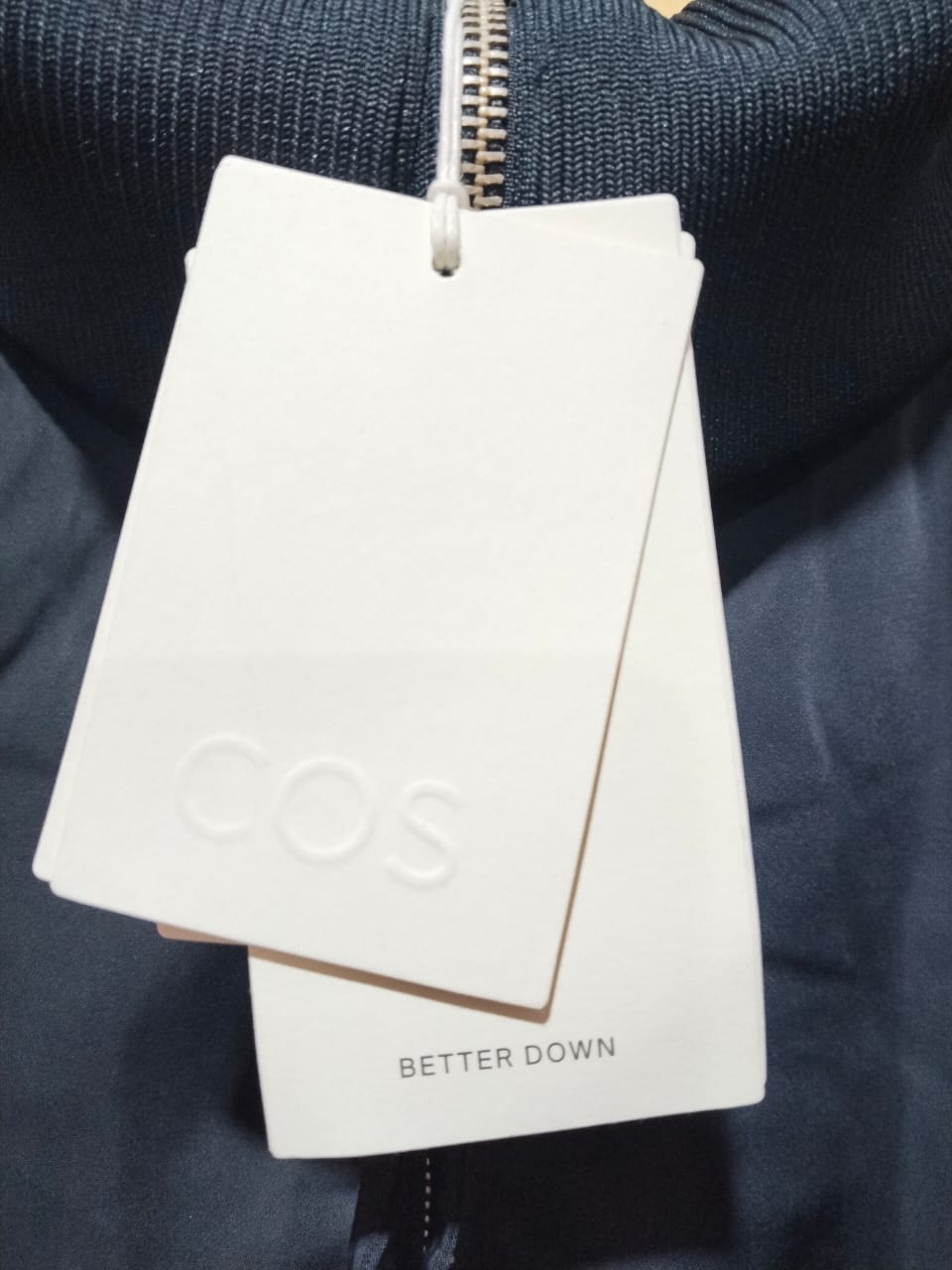 COS|M|BUST 26.5|NAVY BLUE PUFFER BOMBER JACKET