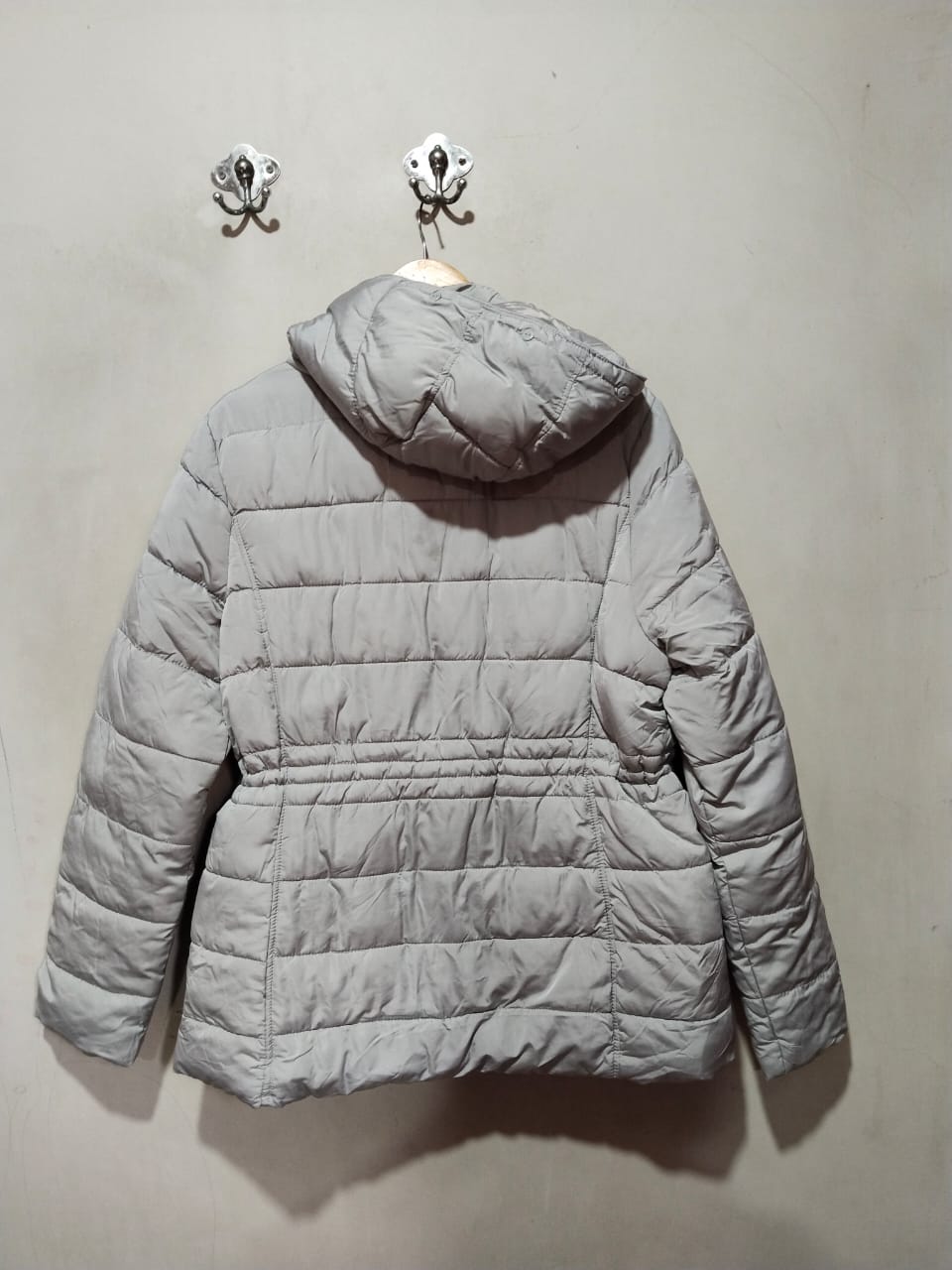 NEW LOOK TALL|XL|BUST 23|GREY QUILTED HOODED PUFFER JACKET