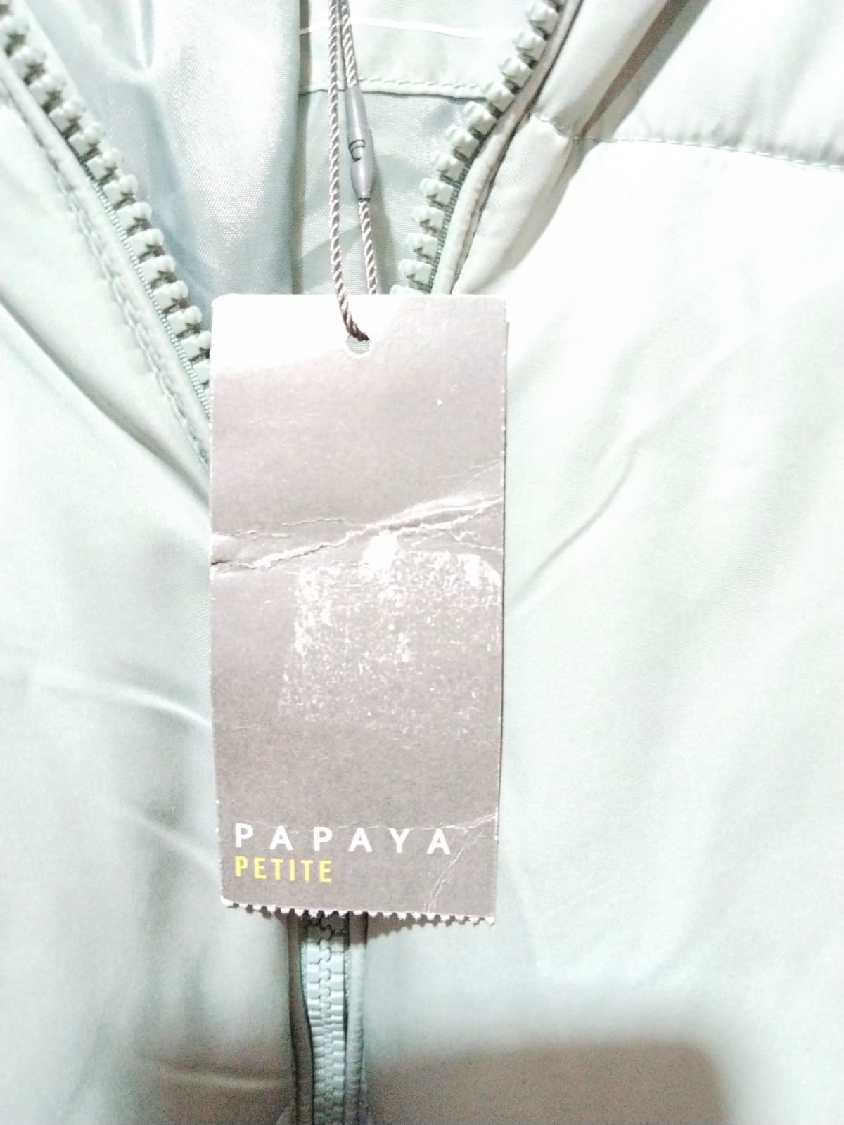 PAPAYA|M|BUST 21|LIGHT GREEN HOODED OVERSIZED PUFFER JACKET