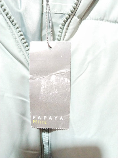PAPAYA|M|BUST 21|LIGHT GREEN HOODED OVERSIZED PUFFER JACKET