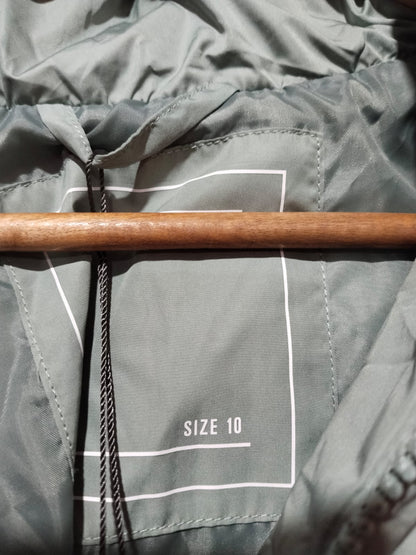 PAPAYA|M|BUST 21|LIGHT GREEN HOODED OVERSIZED PUFFER JACKET