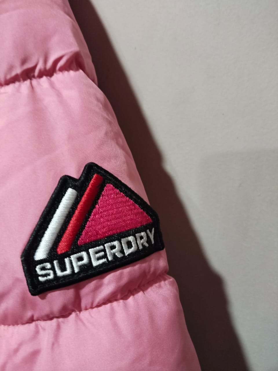 SUPERDRY|L|BUST 23| PINK HOODED PUFFER JACKET
