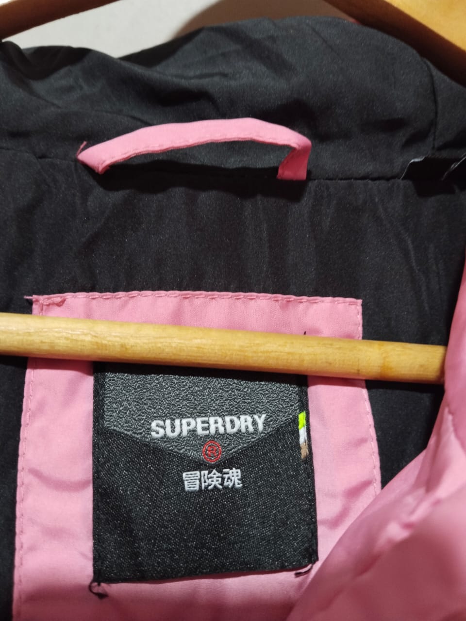 SUPERDRY|L|BUST 23| PINK HOODED PUFFER JACKET