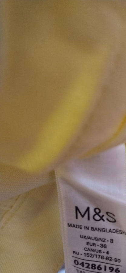 MARK&SPENSER|S|BUST 16.5|LIGHT YELLOW JEAN JACKET